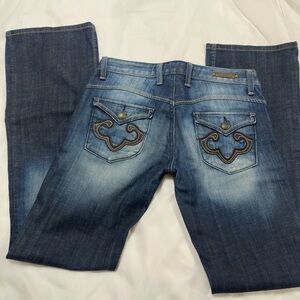 Express Dark Blue Boot Cut Jeans for Women